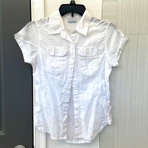 COLUMBIA S/S Lightweight White Top, size XS